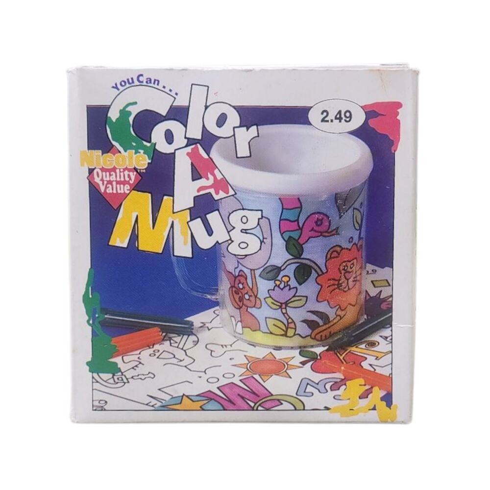 Vintage Color A Mug Nicole Quality Value Cup Craft 4 Sheets Hot Cold Drinks NIB